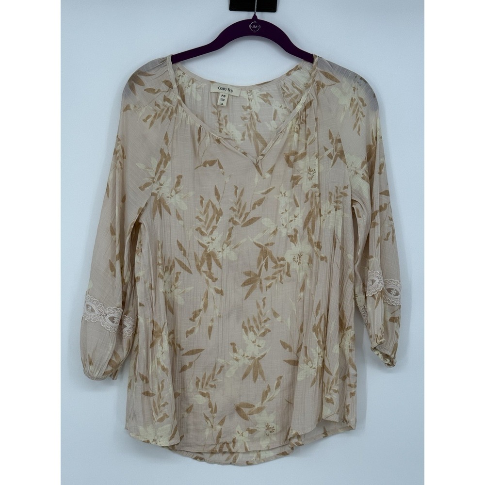 COMO BLU Women's 3/4 Sleeve Top P/S